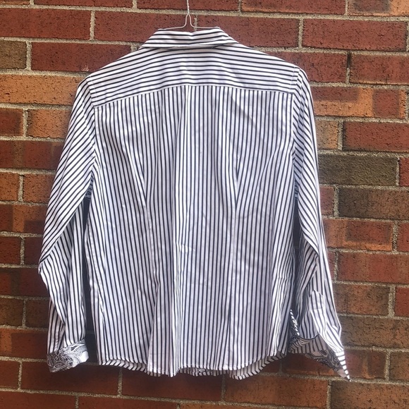 Jones New York black and white button down - Picture 5 of 7